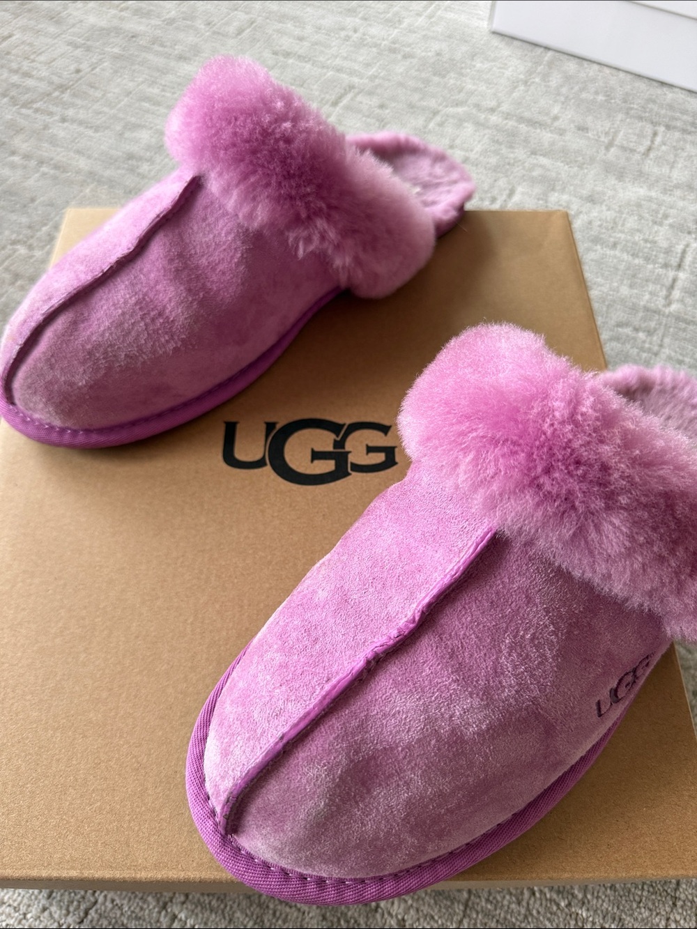 UGG Scuffette Pink Shearling Slippers